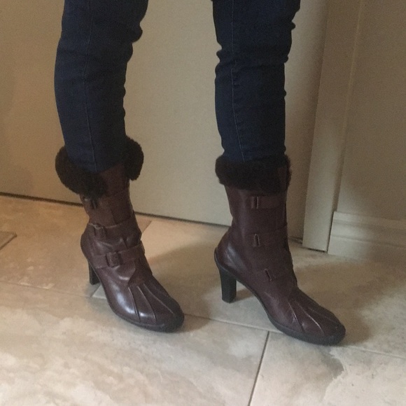 Ralph Lauren brown leather boots - Picture 2 of 5